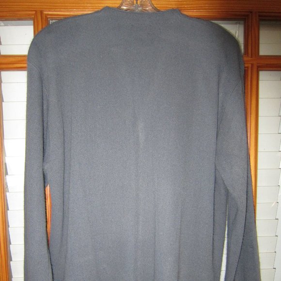 Par Four Cardigan Grampa Sweater Gray Men's Large 42-44 USA Made Vintage - Picture 7 of 9